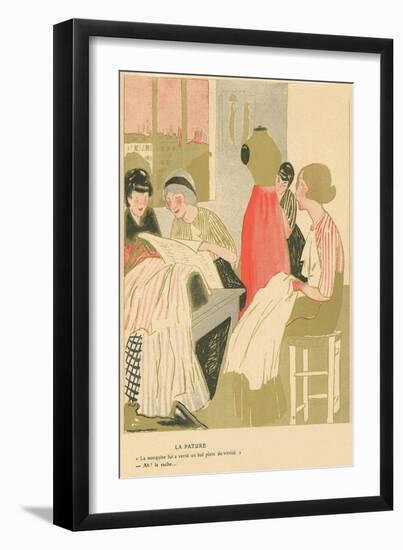 French Seamstress Shop-null-Framed Art Print