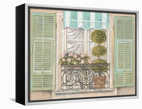 French Shutters 1-Stefania Ferri-Framed Stretched Canvas