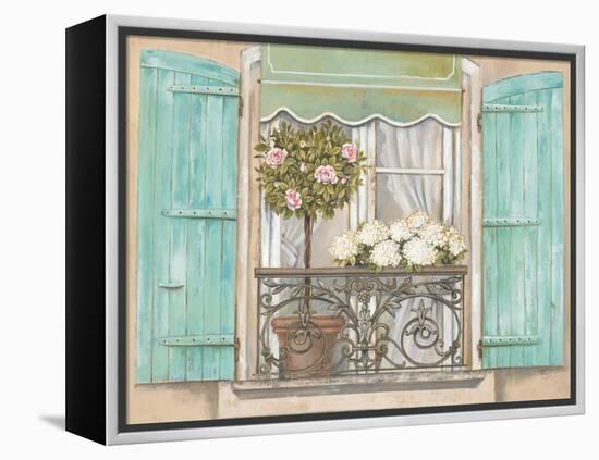 French Shutters 2-Stefania Ferri-Framed Stretched Canvas