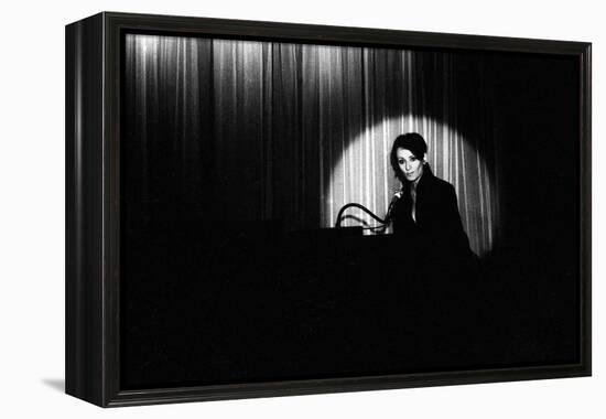 French Singer Barbara Onstage in a Cabaret, Paris 1971-null-Framed Stretched Canvas