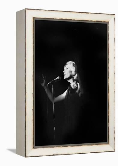 French Singer Betty Mars on Stage in Bobino, Paris, February 1972-null-Framed Stretched Canvas