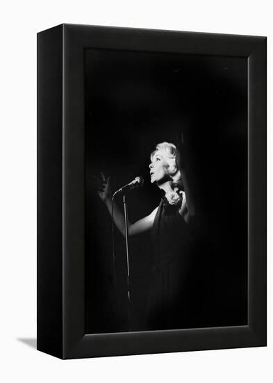 French Singer Betty Mars on Stage in Bobino, Paris, February 1972-null-Framed Stretched Canvas