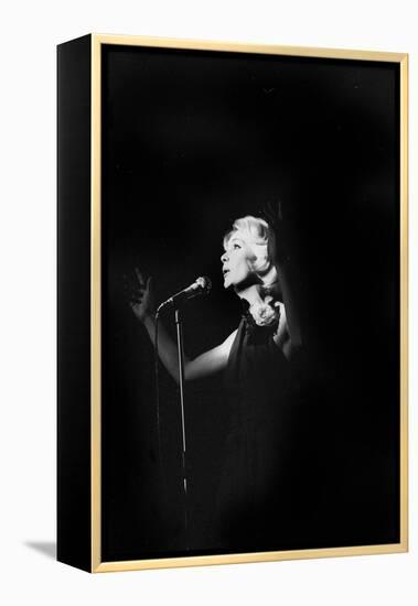 French Singer Betty Mars on Stage in Bobino, Paris, February 1972-null-Framed Stretched Canvas