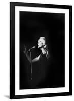 French Singer Betty Mars on Stage in Bobino, Paris, February 1972-null-Framed Photo