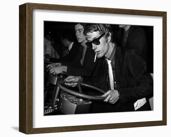 French Singer Jacques Dutronc in Miniland, Paris, 17 March 1967-null-Framed Photo