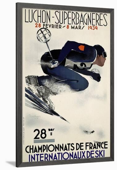 French Ski Competition 1939-Vintage Lavoie-Framed Giclee Print