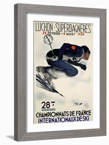 French Ski Competition 1939-Vintage Lavoie-Framed Giclee Print