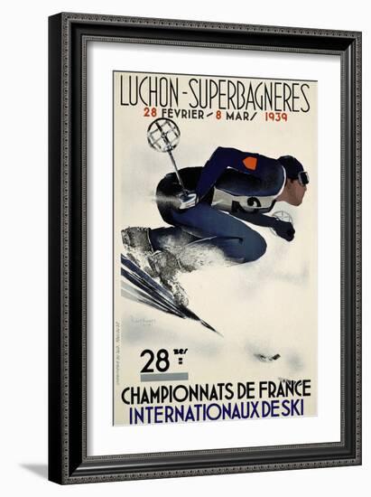 French Ski Competition 1939-Vintage Lavoie-Framed Giclee Print