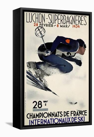 French Ski Competition 1939-Vintage Lavoie-Framed Premier Image Canvas