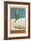 French Ski Poster with Ski Jumper-null-Framed Premium Giclee Print