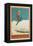 French Ski Poster with Ski Jumper-null-Framed Stretched Canvas