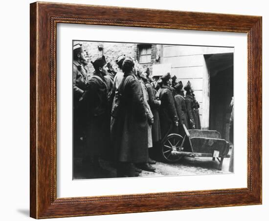 French Soldiers at an Army Cinema, France, 1940-null-Framed Giclee Print