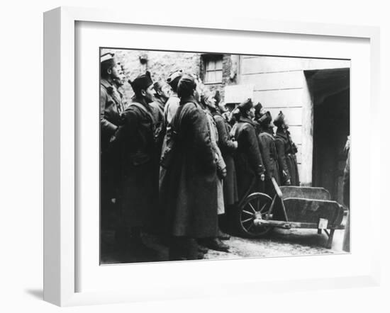 French Soldiers at an Army Cinema, France, 1940-null-Framed Giclee Print