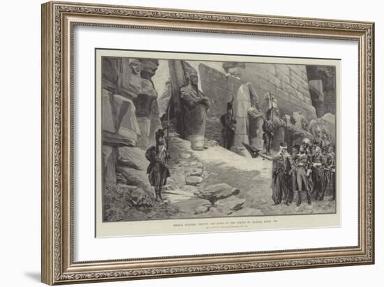 French Soldiers Visiting the Ruins of the Temple of Karnak, Egypt, 1798-Georges Clairin-Framed Giclee Print