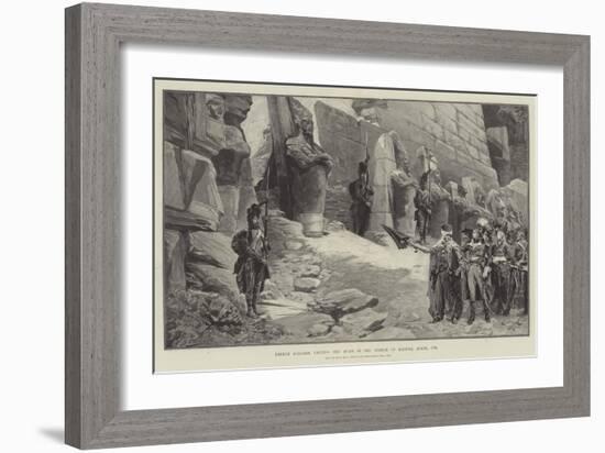 French Soldiers Visiting the Ruins of the Temple of Karnak, Egypt, 1798-Georges Clairin-Framed Giclee Print