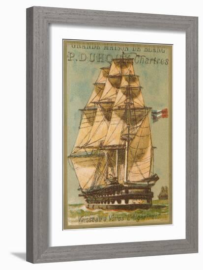 French Square-Rigged Sailing Vessel-null-Framed Art Print