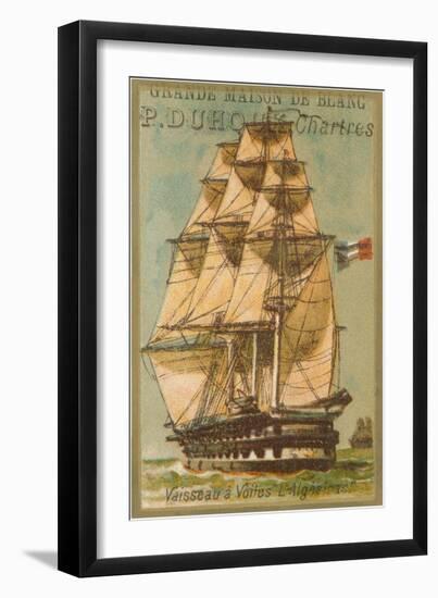 French Square-Rigged Sailing Vessel-null-Framed Art Print