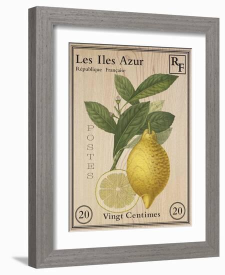 French Stamp - Lemon-Maria Mendez-Framed Giclee Print