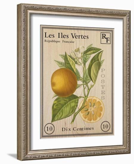 French Stamp - Orange-Maria Mendez-Framed Giclee Print