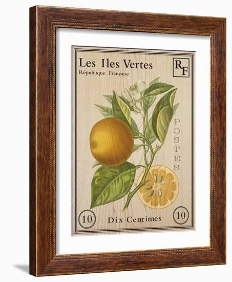 French Stamp - Orange-Maria Mendez-Framed Giclee Print