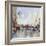 French Street Scene (W/C on Paper)-Laurence Fish-Framed Giclee Print