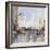 French Street Scene (W/C on Paper)-Laurence Fish-Framed Giclee Print