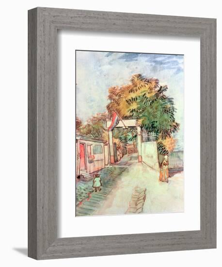 French Street Scene with Access to a Vantage Point, 1887-Vincent van Gogh-Framed Giclee Print