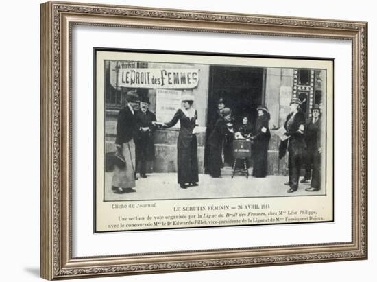 French Suffragettes Organise Their Own Parallel Election-null-Framed Art Print