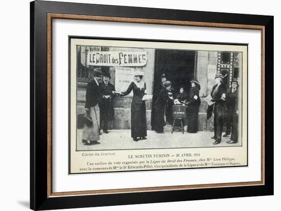 French Suffragettes Organise Their Own Parallel Election-null-Framed Art Print