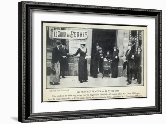 French Suffragettes Organise Their Own Parallel Election-null-Framed Art Print