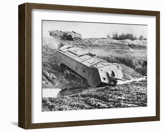 French Tank WWI-Robert Hunt-Framed Photographic Print