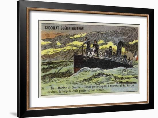 French Torpedo Boat, 1883-null-Framed Giclee Print