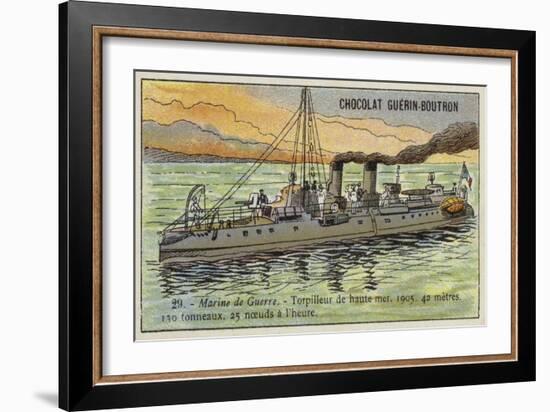 French Torpedo Boat, 1905-null-Framed Giclee Print