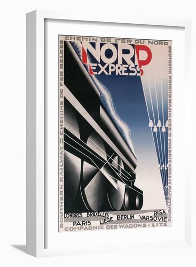 French Train Poster-null-Framed Art Print