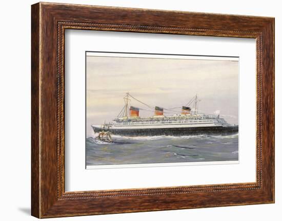 French Transatlantic Liner-Albert Sebille-Framed Photographic Print