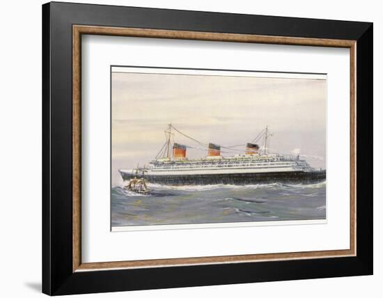 French Transatlantic Liner-Albert Sebille-Framed Photographic Print