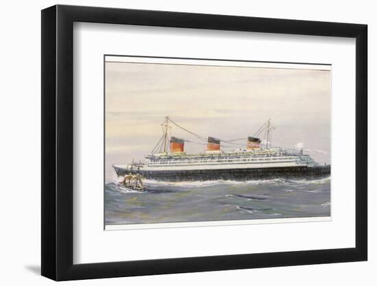 French Transatlantic Liner-Albert Sebille-Framed Photographic Print