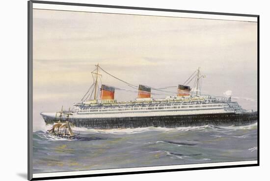 French Transatlantic Liner-Albert Sebille-Mounted Photographic Print