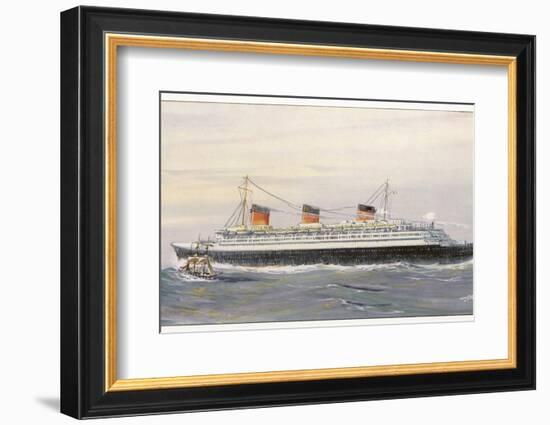 French Transatlantic Liner-Albert Sebille-Framed Photographic Print