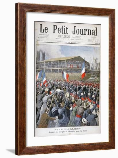 French Troops Embarking for China, 1900-Eugene Damblans-Framed Giclee Print