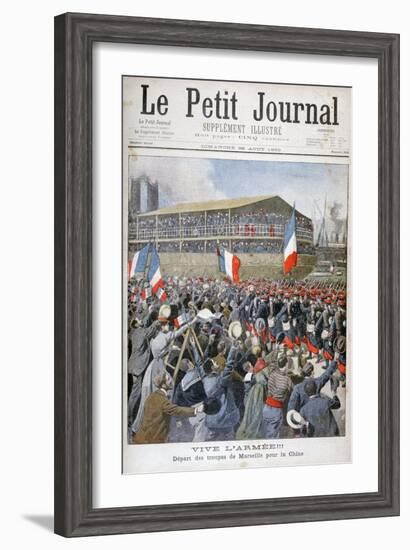 French Troops Embarking for China, 1900-Eugene Damblans-Framed Giclee Print