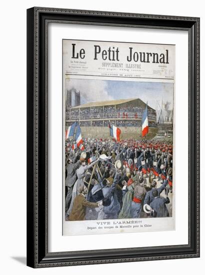 French Troops Embarking for China, 1900-Eugene Damblans-Framed Giclee Print