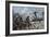 French Troops Rest Amid Ruins of a Church at Dompierre, 1916-Francois Flameng-Framed Giclee Print