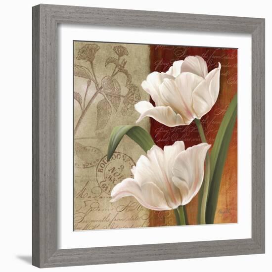 French Tulip Collage I-Abby White-Framed Art Print