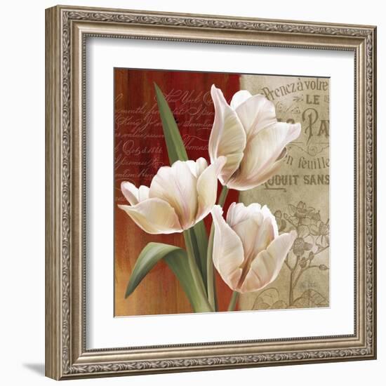 French Tulip Collage II-Abby White-Framed Art Print