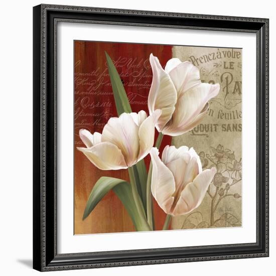 French Tulip Collage II-Abby White-Framed Art Print