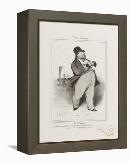 French Types: the Banker-Honore Daumier-Framed Premier Image Canvas