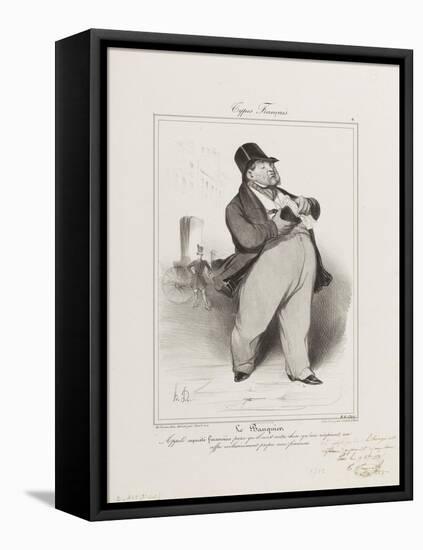 French Types: the Banker-Honore Daumier-Framed Premier Image Canvas