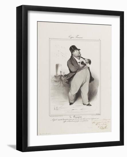 French Types: the Banker-Honore Daumier-Framed Giclee Print