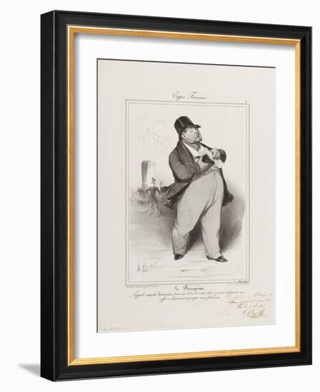 French Types: the Banker-Honore Daumier-Framed Giclee Print